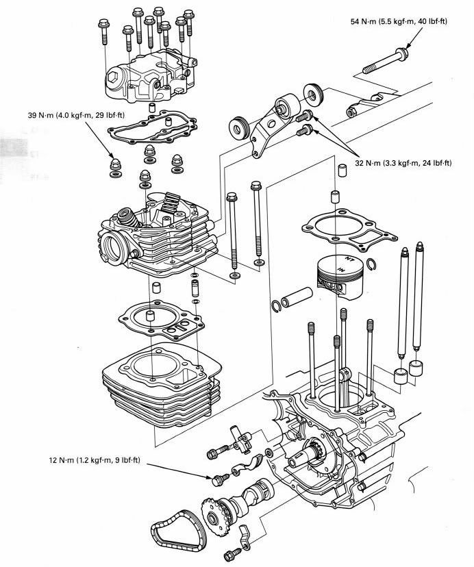 Honda 450 foreman head bolt torque